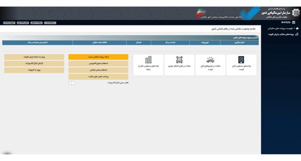 مراحل تشکیل پرونده مالیاتی