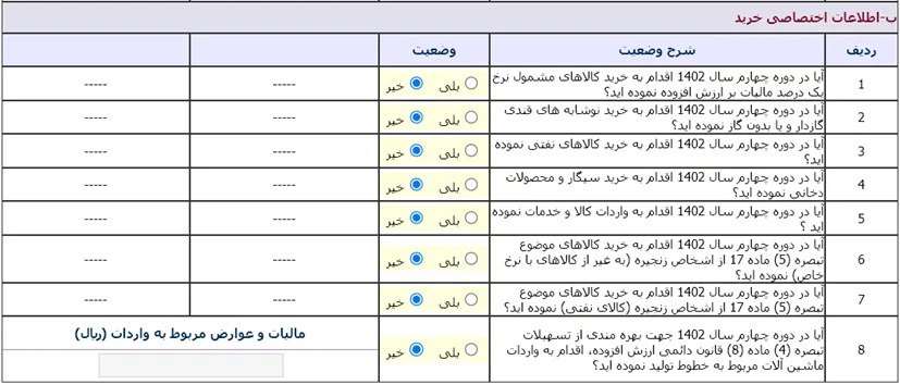ارسال اظهارنامه ارزش افزوده